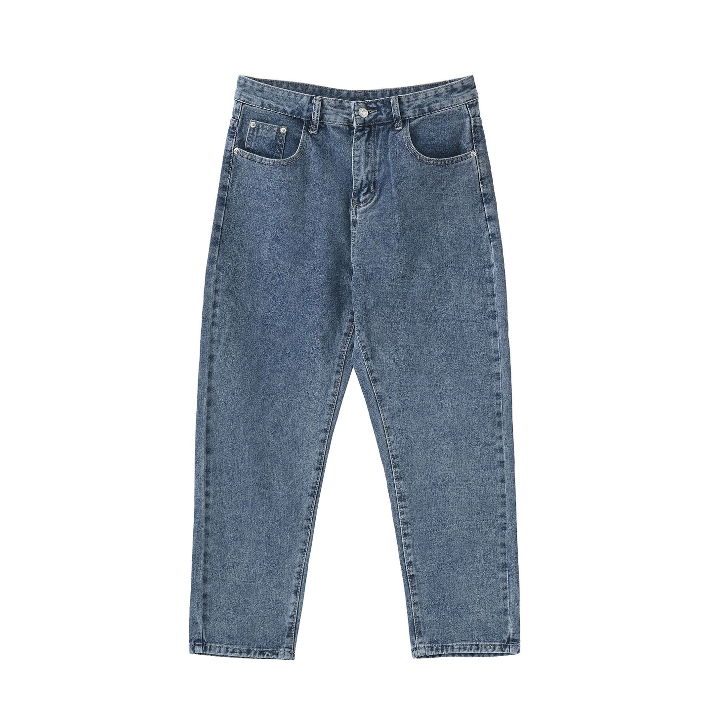 pantalon en jean ample et fuselé 